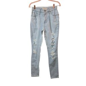 LEVI’S Blue Distressed 721 High Rise Skinny Jeans 28
